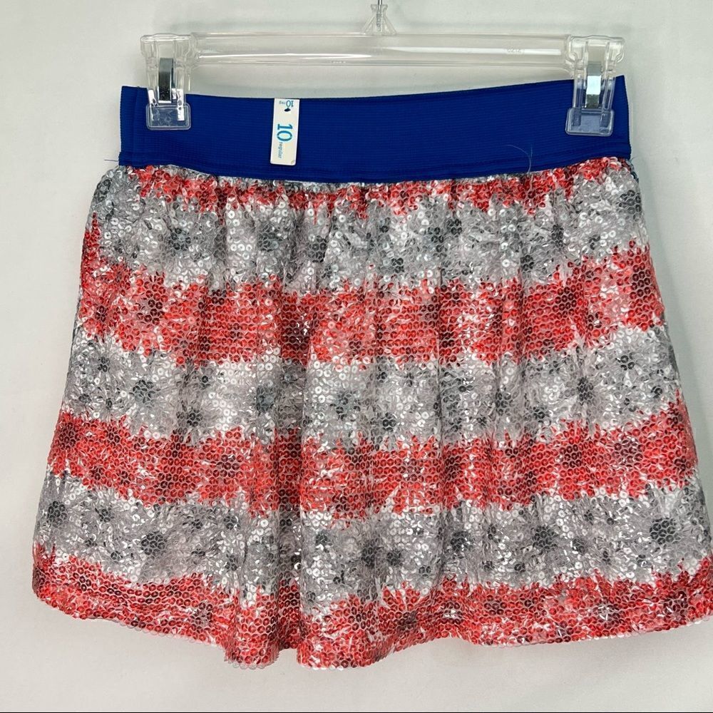 Justice Red white and blue Flag Sequins Skort NWT - Picture 11 of 14